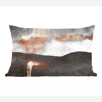MuchoWow Декоративная подушка Диванная подушка Декоративная подушка для гостиной 50 x 30 см Абстракция - Золото - Шикарный - Черный - Серый - Чехлы на диванные подушки - без наполнителя