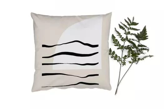 MuchoWow Декоративная подушка Диванная подушка Декоративная подушка для гостиной 40 x 40 см Абстракция - Линия - Пастель - Чехлы на диванные подушки - без наполнителя