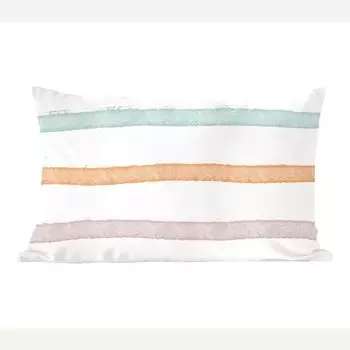 MuchoWow Декоративная подушка Диванная подушка Декоративная подушка для гостиной 60 x 40 см Линия - Пастель - Радуга - Узор - Чехлы для подушек - Декоративные чехлы для подушек - Декоративные чехлы для подушек, мультиколор