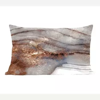 MuchoWow Декоративная подушка Диванная подушка Декоративная подушка для гостиной 50 x 30 см Storm - Золото - Абстракция - Чехлы на диванные подушки - без наполнителя, мультиколор