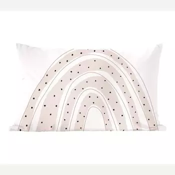 MuchoWow Декоративная подушка Диванная подушка Декоративная подушка для гостиной 50 x 30 см Радуга - Горошек - Пастель - Чехлы на диванные подушки - без наполнителя