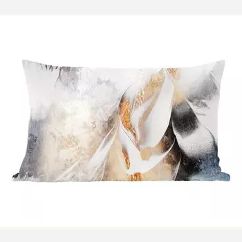 MuchoWow Декоративная подушка Диванная подушка Декоративная подушка для гостиной 60 x 40 см Абстракция - Золото - Дизайн - Люкс - Чехлы для подушек - Декоративные чехлы для подушек - Декоративные чехлы для подушек