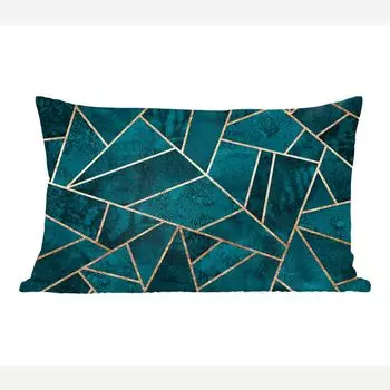 MuchoWow Декоративная подушка Диванная подушка Декоративная подушка для гостиной 60 x 40 см Камни - Золото - Роскошь - Узор - Абстракция - Чехлы для подушек - Декоративные чехлы для подушек - Декоративные чехлы для подушек