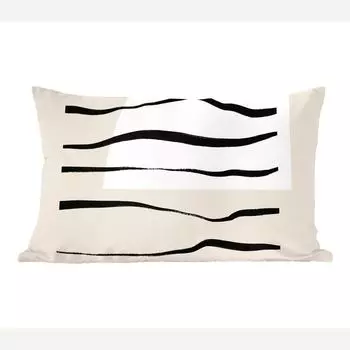 MuchoWow Декоративная подушка Диванная подушка Декоративная подушка для гостиной 50 x 30 см Абстракция - Линия - Пастель - Чехлы на диванные подушки - без наполнителя