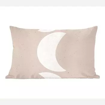 MuchoWow Декоративная подушка Диванная подушка Декоративная подушка для гостиной 50 x 30 см Луна - Пастель - Текст - Цитаты - Чехлы на диванные подушки - без наполнителя, мультиколор
