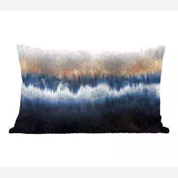MuchoWow Декоративная подушка Диванная подушка Декоративная подушка для гостиной 60 x 40 см Абстракция - Золото - Роскошь - Синий - Чехлы на подушки - Декоративные чехлы на подушки - Декоративные чехлы на подушки
