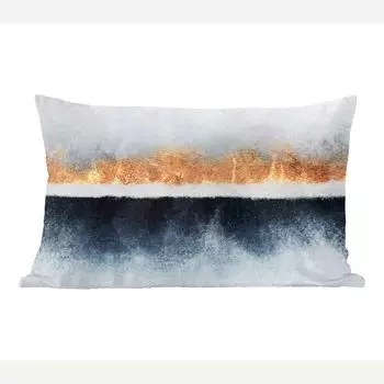 MuchoWow Декоративная подушка Диванная подушка Декоративная подушка для гостиной 50 x 30 см Золото - Абстракция - Дизайн - Чехлы на диванные подушки - без наполнителя, мультиколор