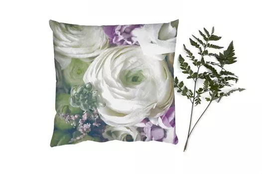 MuchoWow Декоративная подушка Диванная подушка Декоративная подушка для гостиной 45 x 45 см Цветы - Розы - Природа - Чехлы для подушек - Декоративные чехлы для подушек - Декоративные чехлы для подушек