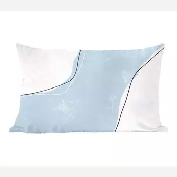 MuchoWow Декоративная подушка Диванная подушка Декоративная подушка для гостиной 60 x 40 см Синий - Минимализм - Абстракция - Чехлы на подушки - Декоративные чехлы на подушки - Декоративные чехлы на подушки, мультиколор