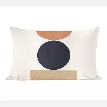 MuchoWow Декоративная подушка Диванная подушка Декоративная подушка для гостиной 60 x 40 см Круг - Геометрические фигуры - Абстракция - Чехлы для подушек - Декоративные чехлы для подушек - Декоративные чехлы для подушек, мультиколор