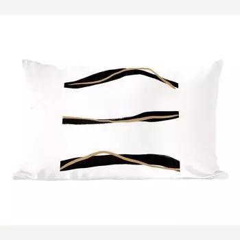 MuchoWow Декоративная подушка Диванная подушка Декоративная подушка для гостиной 50 x 30 см Line - Черный - Дизайн - Чехлы на диванные подушки - без наполнителя, мультиколор