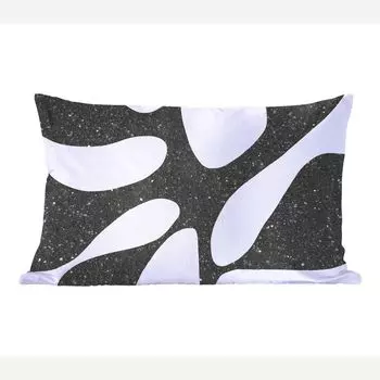 MuchoWow Декоративная подушка Диванная подушка Декоративная подушка для гостиной 60 x 40 см Растение - Черный - Минимализм - Чехлы для подушек - Декоративные чехлы для подушек - Декоративные чехлы для подушек, мультиколор