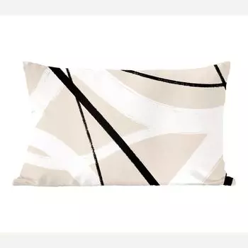 MuchoWow Декоративная подушка Диванная подушка Декоративная подушка для гостиной 60 x 40 см Линия - Абстракция - Минимализм - Пастель - Чехлы на подушки - Декоративные чехлы на подушки - Декоративные наволочки