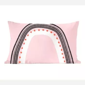 MuchoWow Декоративная подушка Диванная подушка Декоративная подушка для гостиной 60 x 40 см Радуга - Минимализм - Розовый - Чехлы на подушки - Декоративные чехлы на подушки - Декоративные наволочки, мультиколор