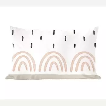 MuchoWow Декоративная подушка Диванная подушка Декоративная подушка для гостиной 50 x 30 см Радуга - Пастель - Дождь - Чехлы на диванные подушки - без наполнителя, мультиколор