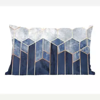 MuchoWow Декоративная подушка Диванная подушка Декоративная подушка для гостиной 60 x 40 см Шестигранник - Золото - Трафареты - Чехлы для подушек - Декоративные чехлы для подушек - Декоративные чехлы для подушек, мультиколор
