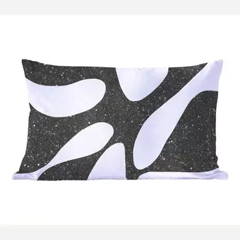 MuchoWow Декоративная подушка Диванная подушка Декоративная подушка для гостиной 60 x 40 см Растение - Черный - Минимализм - Чехлы для подушек - Декоративные чехлы для подушек - Декоративные чехлы для подушек, мультиколор