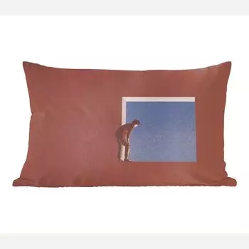 MuchoWow Декоративная подушка Диванная подушка Декоративная подушка для гостиной 60 x 40 см Человек - Винтаж - Дизайн - Чехлы для подушек - Декоративные чехлы для подушек - Декоративные чехлы для подушек, мультиколор