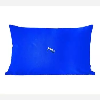 MuchoWow Декоративная подушка Диванная подушка Декоративная подушка для гостиной 60 x 40 см Винтаж - Синий - Женщина - Чехлы на подушки - Декоративные чехлы на подушки - Декоративные чехлы на подушки, мультиколор