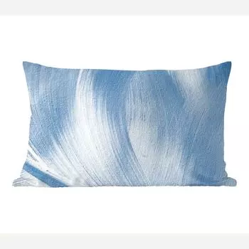 MuchoWow Декоративная подушка Диванная подушка Декоративная подушка для гостиной 60 x 40 см Синий - Акриловая краска - Дизайн - Чехлы на подушки - Декоративные чехлы на подушки - Декоративные чехлы на подушки