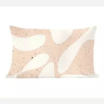 MuchoWow Декоративная подушка Диванная подушка Декоративная подушка для гостиной 50 x 30 см Растения - Абстракция - Розовый - Пастель - Чехлы на диванные подушки - без наполнителя, мультиколор