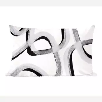 MuchoWow Декоративная подушка Диванная подушка Декоративная подушка для гостиной 50 x 30 см Линия - Минимализм - Дизайн - Чехлы на диванные подушки - без наполнителя, мультиколор