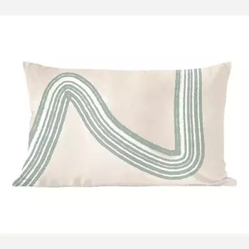 MuchoWow Декоративная подушка Диванная подушка Декоративная подушка для гостиной 50 x 30 см Линия - Абстракция - Дизайн - Чехлы на диванные подушки - без наполнителя, мультиколор