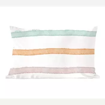 MuchoWow Декоративная подушка Диванная подушка Декоративная подушка для гостиной 60 x 40 см Линия - Пастель - Радуга - Узор - Чехлы для подушек - Декоративные чехлы для подушек - Декоративные чехлы для подушек, мультиколор