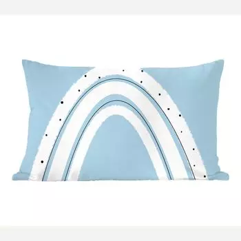 MuchoWow Декоративная подушка Диванная подушка Декоративная подушка для гостиной 60 x 40 см Радуга - Абстракция - Пастель - Чехлы для подушек - Декоративные чехлы для подушек - Декоративные чехлы для подушек, мультиколор
