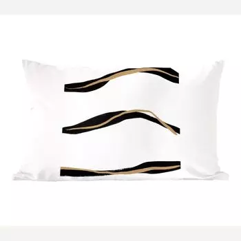 MuchoWow Декоративная подушка Диванная подушка Декоративная подушка для гостиной 60 x 40 см Линия - Черный - Дизайн - Чехлы на подушки - Декоративные чехлы на подушки - Декоративные чехлы на подушки, мультиколор