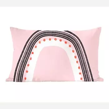 MuchoWow Декоративная подушка Диванная подушка Декоративная подушка для гостиной 60 x 40 см Радуга - Минимализм - Розовый - Чехлы на подушки - Декоративные чехлы на подушки - Декоративные наволочки, мультиколор
