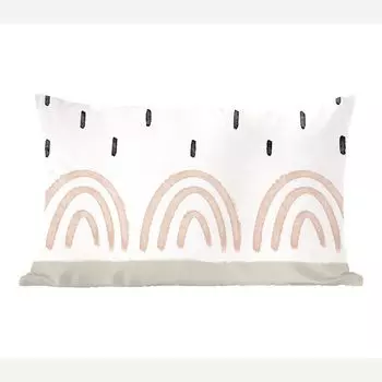 MuchoWow Декоративная подушка Диванная подушка Декоративная подушка для гостиной 60 x 40 см Радуга - Пастель - Дождь - Чехлы на подушки - Декоративные чехлы на подушки - Декоративные чехлы на подушки, мультиколор