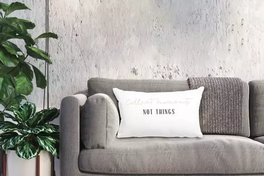 MuchoWow Декоративная подушка Диванная подушка Декоративная подушка для гостиной 50 x 30 см Текст - Собираем моменты, а не вещи - Цитаты - Чехлы на диванные подушки - без наполнителя, мультиколор