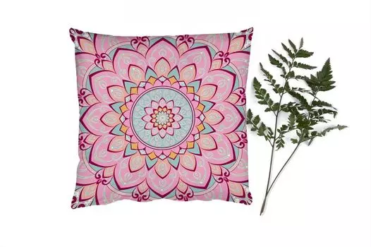 MuchoWow Декоративная подушка Диванная подушка Декоративная подушка для гостиной 45 x 45 см Мандала - Абстракция - Хиппи - Дизайн - Чехлы для подушек - Декоративные чехлы для подушек - Декоративные чехлы для подушек