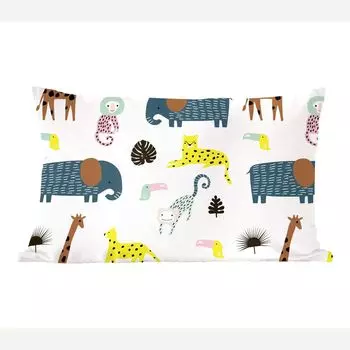 MuchoWow Декоративная подушка Диванная подушка Декоративная подушка для гостиной 50 x 30 см Животные - Дикие животные - Белый - Чехлы на диванные подушки - без наполнителя