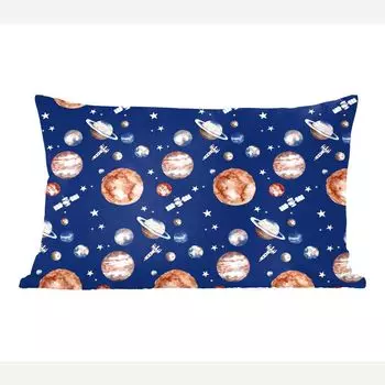 MuchoWow Декоративная подушка Диванная подушка Декоративная подушка для гостиной 60 x 40 см Узор - Космос - Планеты - Мальчики - Девочки - Дети - Дети - Чехлы на подушки - Декоративные чехлы на подушки - Декоративные чехлы на подушки