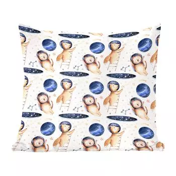 MuchoWow Декоративная подушка Диванная подушка Декоративная подушка для гостиной 50 x 50 см Лиса - Кот - Космос - Мальчики - Девочки - Дети - Дети - Чехлы на подушки - Украшение - Спальня