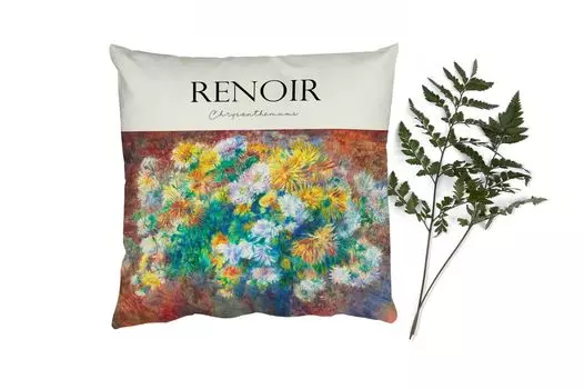 MuchoWow Декоративная подушка Диванная подушка Декоративная подушка для гостиной 50 x 50 см Искусство - Цветы - Ренуар - Наволочки - Украшение - Спальня
