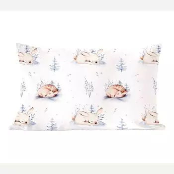 MuchoWow Декоративная подушка Диванная подушка Декоративная подушка для гостиной 60 x 40 см Зима - Кролики - Олени - Чехлы для подушек - Декоративные чехлы для подушек - Декоративные чехлы для подушек