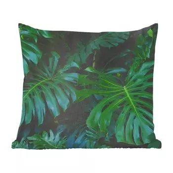 MuchoWow Декоративная подушка Диванная подушка Декоративная подушка для гостиной 50 x 50 см Растения - Джунгли - Листья - Чехлы на подушки - Украшение - Спальня