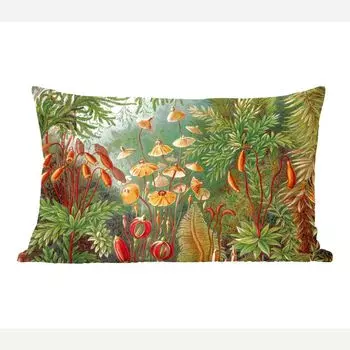 MuchoWow Декоративная подушка Диванная подушка Декоративная подушка для гостиной 60 x 40 см Дизайн - Природа - Грибы - Эрнст Геккель - Чехлы на подушки - Декоративные наволочки - Декоративные наволочки