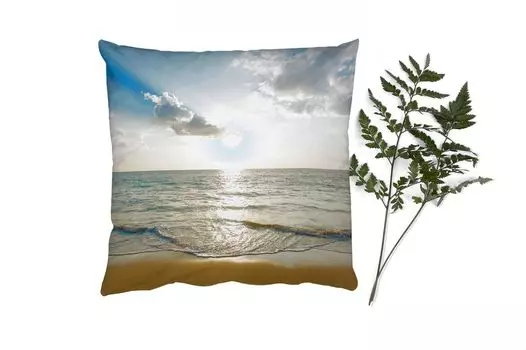 MuchoWow Декоративная подушка Диванная подушка Декоративная подушка для гостиной 45 x 45 см Море - Лето - Пляж - Чехлы на подушки - Декоративные чехлы на подушки - Декоративные наволочки