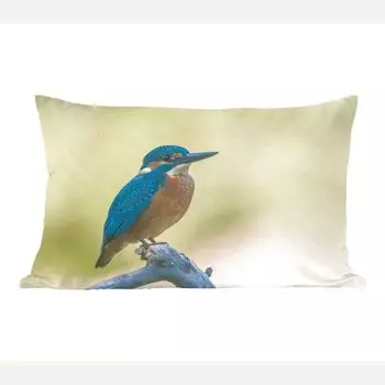 MuchoWow Декоративная подушка Диванная подушка Декоративная подушка для гостиной 60 x 40 см Зимородок - Ветка - Птица - Чехлы на подушки - Декоративные чехлы на подушки - Декоративные чехлы на подушки