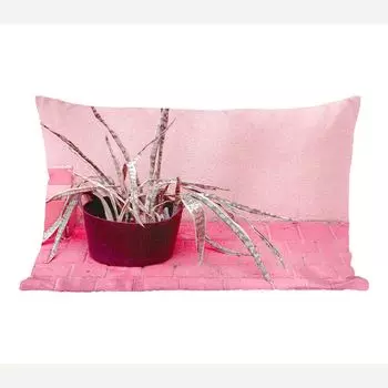 MuchoWow Декоративная подушка Диванная подушка Декоративная подушка для гостиной 50 x 30 см Лето - Розовый - Растения - Чехлы на диванные подушки - без наполнителя