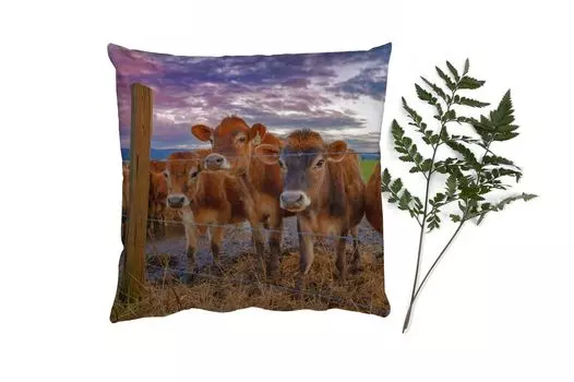 MuchoWow Декоративная подушка Диванная подушка Декоративная подушка для гостиной 45 x 45 см Корова - Животные - Коровы - Чехлы для подушек - Декоративные чехлы для подушек - Декоративные чехлы для подушек