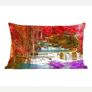 MuchoWow Декоративная подушка Диванная подушка Декоративная подушка для гостиной 60 x 40 см Водопад - Розовый - Деревья - Чехлы для подушек - Декоративные чехлы для подушек - Декоративные чехлы для подушек, мультиколор