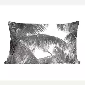 MuchoWow Декоративная подушка Диванная подушка Декоративная подушка для гостиной 60 x 40 см Пальмовые листья - Винтаж - Натуральный - Чехлы для подушек - Декоративные чехлы для подушек - Декоративные чехлы для подушек