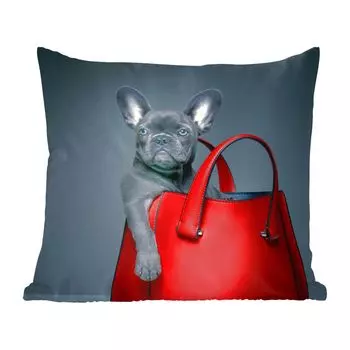 MuchoWow Декоративная подушка Диванная подушка Декоративная подушка для гостиной 45 x 45 см Собака - Забавный - Сумка - Дети - Мальчики - Девочки - Дети - Чехлы на подушки - Декоративные чехлы на подушки - Декоративные чехлы на подушки