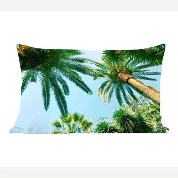 MuchoWow Декоративная подушка Диванная подушка Декоративная подушка для гостиной 60 x 40 см Пальмовые листья - Небо - Лето - Тропический - Чехлы на подушки - Декоративные чехлы на подушки - Декоративные чехлы на подушки