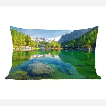 MuchoWow Декоративная подушка Диванная подушка Декоративная подушка для гостиной 50 x 30 см Вода - Горы - Камни - Чехлы на диванные подушки - без наполнителя